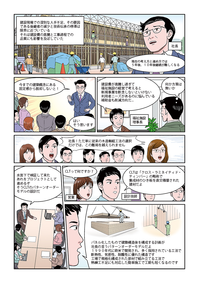 福祉施設の工法漫画・建物維持管理漫画[画像1]